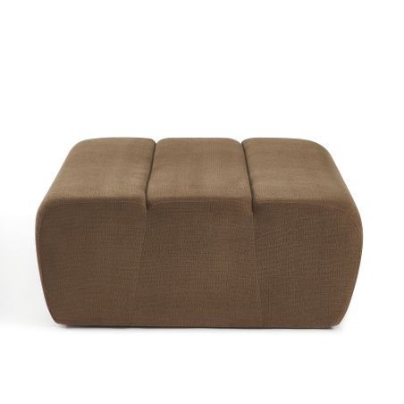 Pouf PANTONE 1 place tissu marron